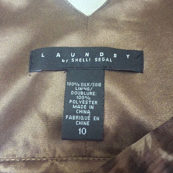 Laundry by Shelli Segal, Chrysanthemum Silk Dress , size 10 - Picture 5 of 5